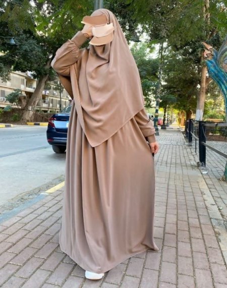 طقم زينب كريب تركي بلبس لحد  طول 170 سم وزن 110 كيلو
